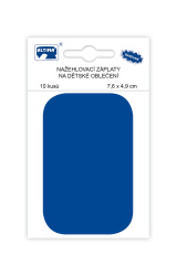 Nažehlovací záplaty malé 10 ks v balení - královsky modrá